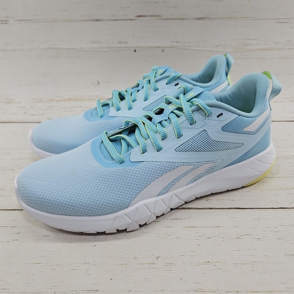 Reebok Womens Flexagon Force 4 Teal Blue Running Shoes Sneakers Size 9 HP9224